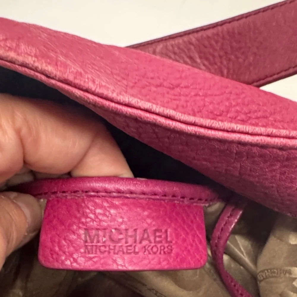Michael Kors Wine Leather Hobo Bag As Is condition MCB9577S